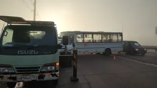 В Красноярске в ДТП пострадала пассажирка маршрутного автобуса